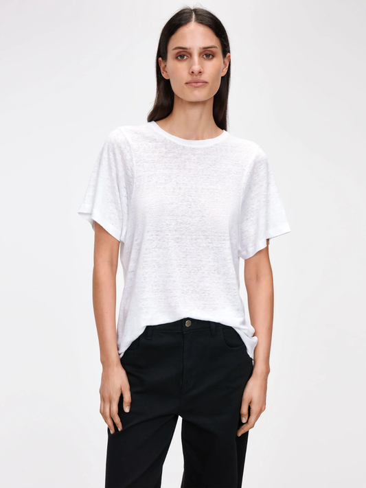 Linen Curved Armhole Tee (size L) image 0
